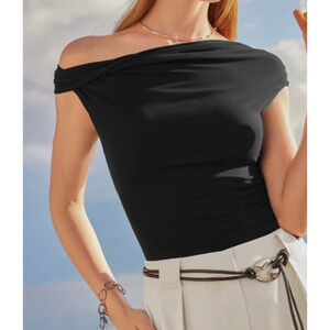 OGL Top Size XL NEW Eco-SkinKiss Multi-wear Versatile Necklines Brami Top Black
